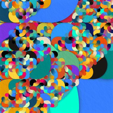 Soyut çember çizgisi sanatı. Sancak biçimi. Renkli. Ressam. Şablon. Mezuniyet geçmişi. İpi oynat. Dalga.