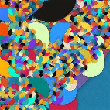 Soyut çember çizgisi sanatı. Sancak biçimi. Renkli. Ressam. Şablon. Mezuniyet geçmişi. İpi oynat. Dalga.