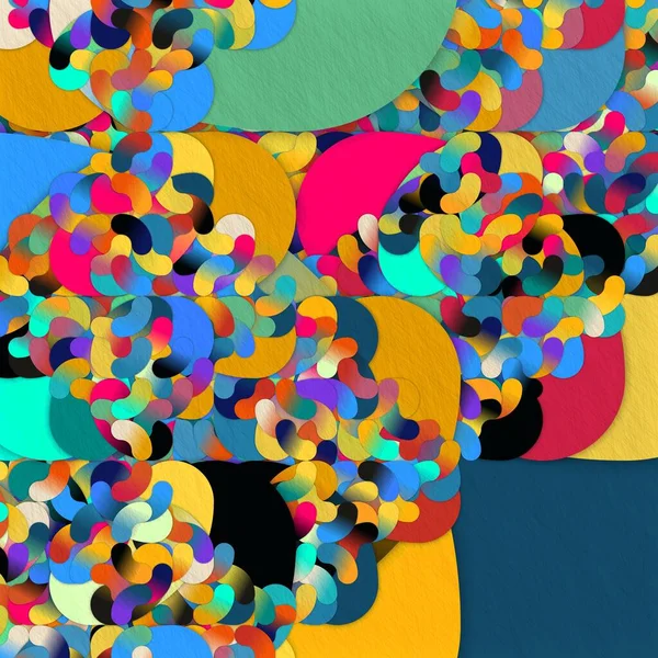 Abstracte Cirkel Boog Lijn Kunst Banner Formaat Kleurrijk Schilder Patroon — Stockfoto
