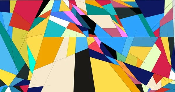 Abstract Square Triangle Art Banner Format Colorful Painter Pattern Gradient — Stock Photo, Image
