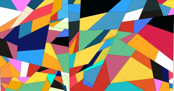 Абстрактное Квадратное Треугольное Искусство Формат Баннера Красочный Художник Шаблон Градиентный — стоковое фото