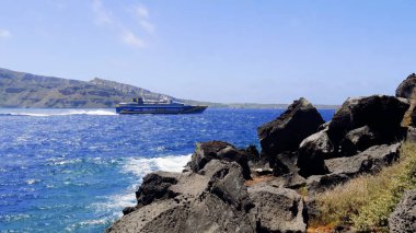 İsrail 'in kuzeyindeki Akdeniz' in güzel kıyıları