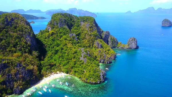 View Tropical Bay Sea Beautiful Blue Sky Thailand — Stock Photo, Image