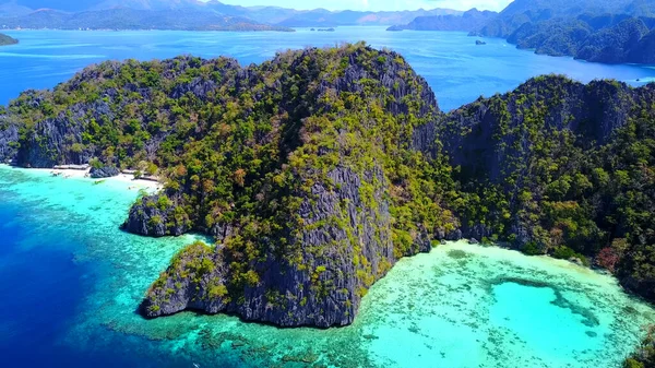 Beautiful Tropical Island Blue Lagoon Sea — Stock Photo, Image