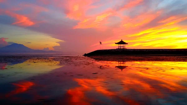 Hermoso Atardecer Mar Naturaleza Fondo — Foto de Stock