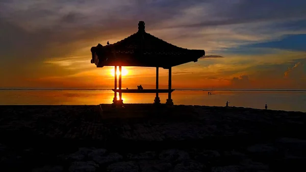 Hermoso Atardecer Sobre Mar — Foto de Stock