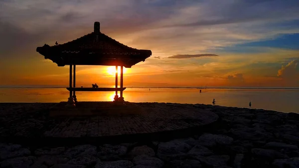 Hermoso Atardecer Sobre Mar — Foto de Stock