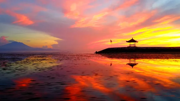 Hermoso Atardecer Sobre Mar — Foto de Stock