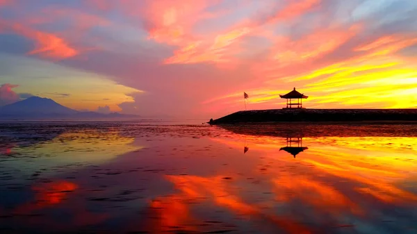 Hermoso Atardecer Sobre Mar — Foto de Stock