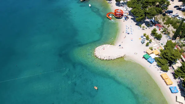 Luftaufnahme Des Schönen Strandes Auf Der Mittelmeerinsel Norden Des Bundesstaates — Stockfoto