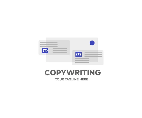 Freelance Copywriter Projet Travail Logo Design Conception Illustration Vectorielles Concept — Image vectorielle