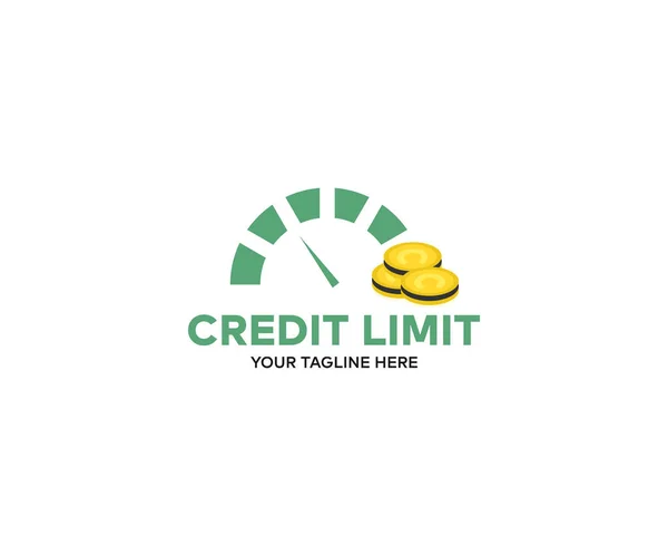Credit Limit Concept Logo Design Bank Finance Money Concept Vector — Stock Vector