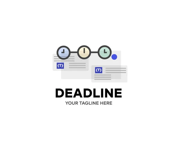 Business Deadline Concept Logo Design Cronograma Trabalho Cronograma Gerenciamento Design — Vetor de Stock