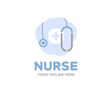 Medical technology research nurse professional logo design. Medical technology research institute and doctor staff service concept vector design and illustration.