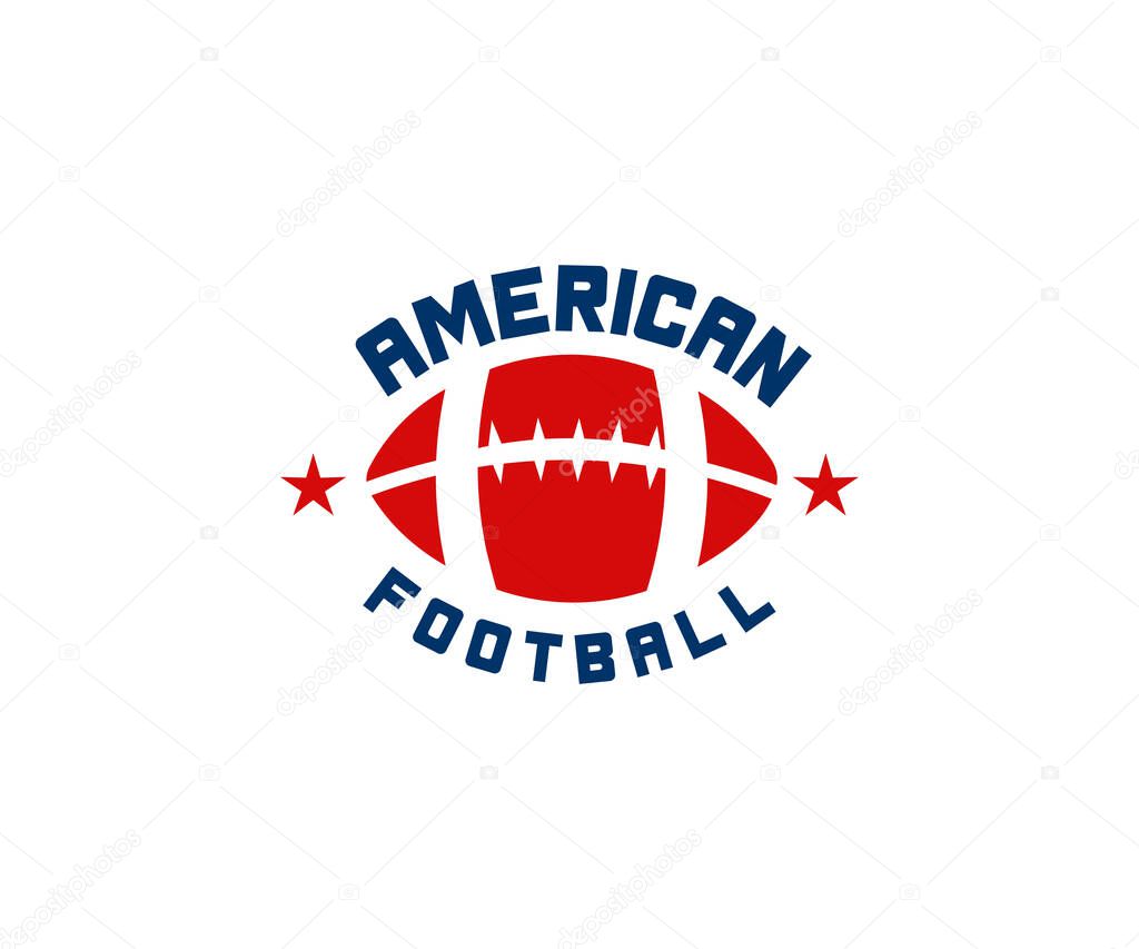 American football ball  logo design. Active game, Sport Concept, Ball in sports american football popular sport competition to find winner vector design and illustration.