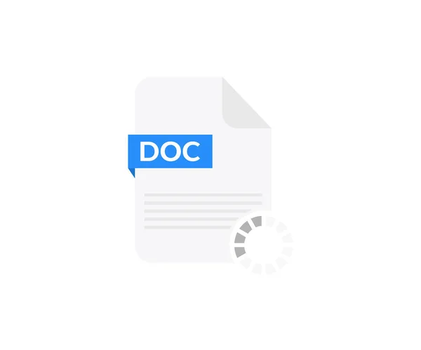 Doc File Logo Design Doc Files Document Concept Format Vector — Vector de stock
