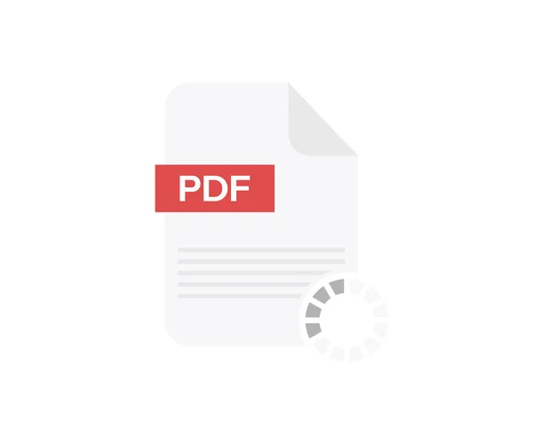Archivo Pdf Diseño Del Logotipo Del Icono Nota Del Documento — Vector de stock