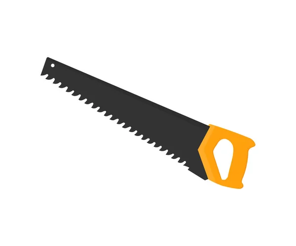 Hacksaw Hand Saw Repair Tool Logo Design Industry Construction Vector — Vector de stock