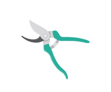 Garden shears for pruning branches, flowers and shrubs logo design. Secateurs glyph, Seasonal garden work. Spring pruning vector design and illustration.