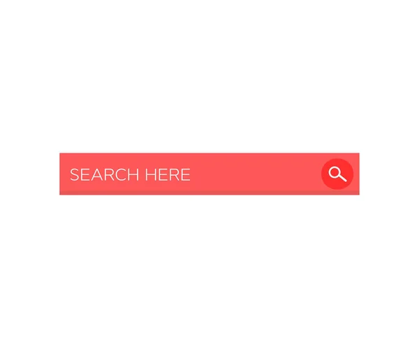 Red Search Bar Frame Magnifier Logo Design Web Page Internet —  Vetores de Stock