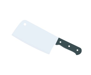Meat cleaver, design elements for menu, poster, emblem, sign. Cleaver chef and butcher tools logo design.  Butcher professional sharp handle knives kitchenware restaurant accessories for cook  knife tool vector design and illustration.