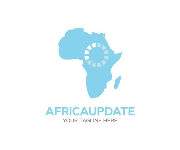 Africa Update Polygonal Network Line Design Sphere Dot Structure Logo — Archivo Imágenes Vectoriales