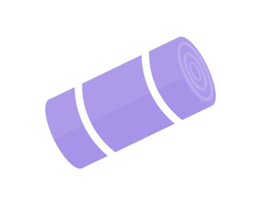 Karimat or fitness mat logo design. The concept of stretching, adventure, travel vector design and illustration.