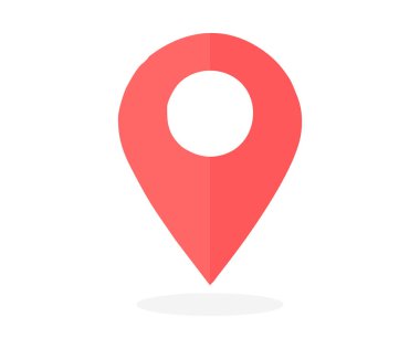 Location pin icon. Map pin place marker. Location icon logo design. Map marker pointer GPS location symbol vector design and illustration.