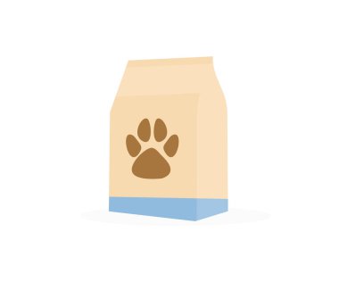 Pet food, Pet shop logo design. Wet and dry pet food, Food for cats and dogs vector design and illustration.