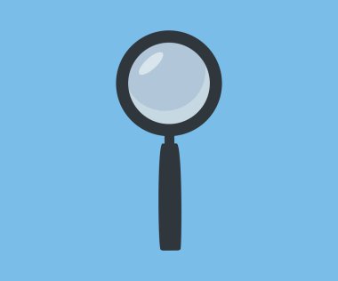 Magnifying glass instrument, magnifying sign, glass, magnifier or loupe sign, search logo design. Abstract concept magnifier zoom, tool with hand lens element vector design and illustration.