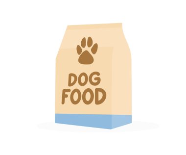 Food for dogs package logo design. Healthy nutrition for pets, Tasty pet food, Dry pet food vector design and illustration.