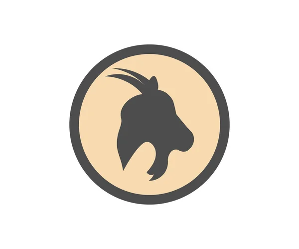 Goat Silhouette Farm Animals Abstract Goat Logo Design Head Goat — Archivo Imágenes Vectoriales