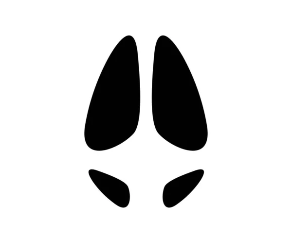 Pig Tracks Step Animal Footprint Paw Print Logo Design Farm — Stockový vektor