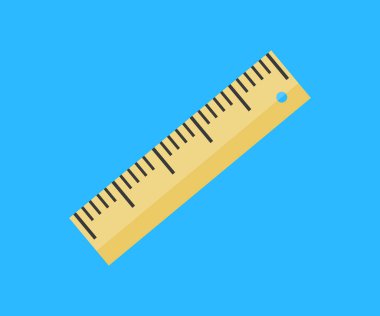 Realistic school ruler logo design. Marked in centimeters, inches and combined rectangular shapes. Graduation inch, Back to school concept vector design and illustration.