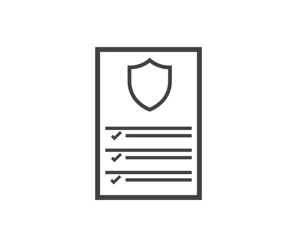 Póliza Seguro Documento Concepto Negocio Diseño Logotipo Seguro Datos Examinar — Vector de stock