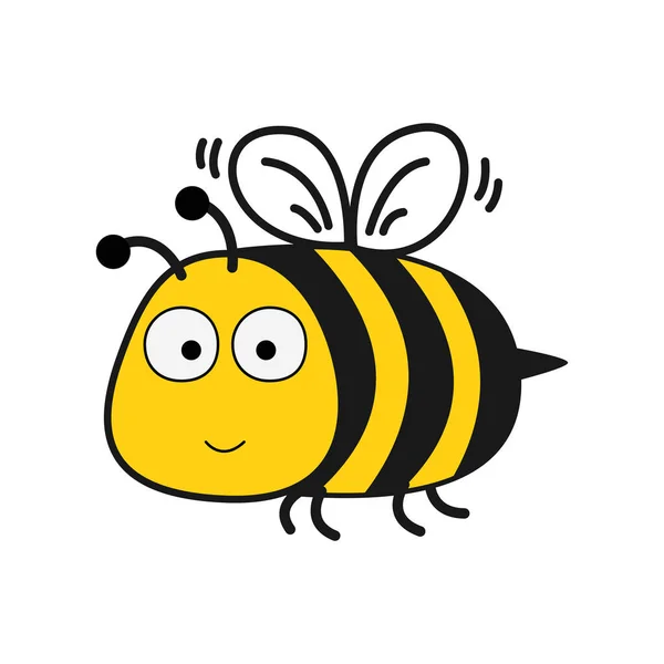 Beyaz arka plan üzerinde vektör illüstrasyon izole arı