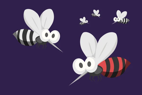 Sivrisinek ısırığı vektör çizimi. dang humması konsepti