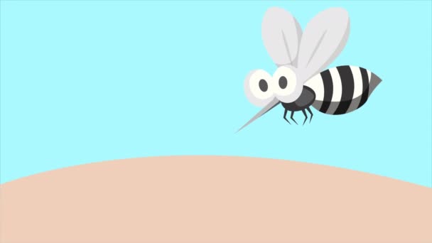 Mosquito Bite Dengue Fever Concept — Vídeo de Stock