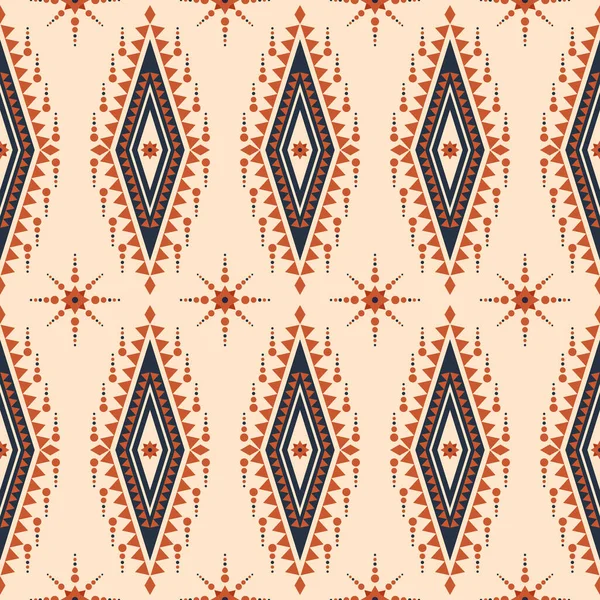 Ikat Seamless Pattern Cloth Curtain Textile Wallpaper Surface Texture Background — Vector de stock