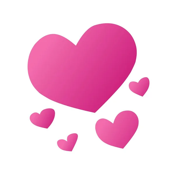 Икона Любви Знак Иллюстрации Сердца Валентинка Символ Романтический Логотип — стоковый вектор
