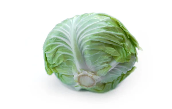 Fresh Cabbage Vegetable Isolated White Background Concept Organic Healthy Food — Stock Photo, Image