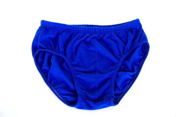 Blue Underwear Pants Men Isolated White Background Concept Clothes Costume —  Fotos de Stock