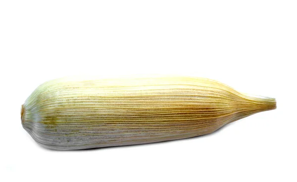 Unpeeled Streamed Corn Isolated White Background Thai Native Corn Cooked — Stock Photo, Image