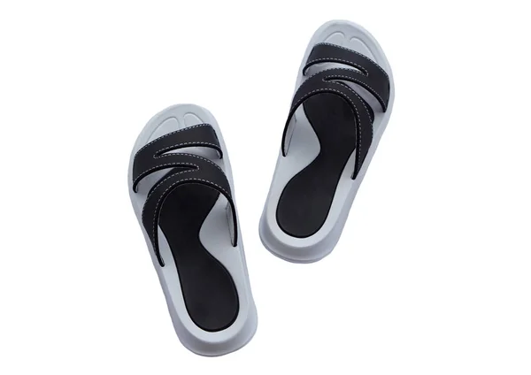Pair Casual Sandal Shoes Isolated White Background Concept Fashionable Footwear —  Fotos de Stock