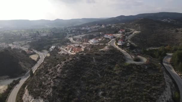 Tipos Chipre Las Montañas Vista Superior Las Montañas Las Estructuras — Vídeos de Stock