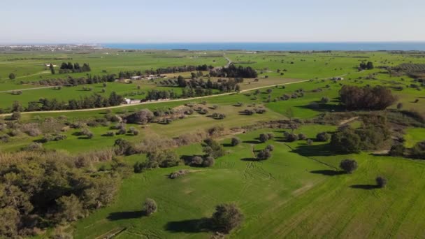 Chipre Vista Dia Mar Mediterrâneo Disparar Drone Visões Diurnas Mar — Vídeo de Stock