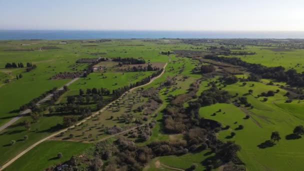 Chipre Vista Dia Mar Mediterrâneo Disparar Drone Visões Diurnas Mar — Vídeo de Stock