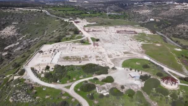 Kourion Limassol Cipro Estate Bella Vista Mare Mediterraneo Città Antica — Video Stock