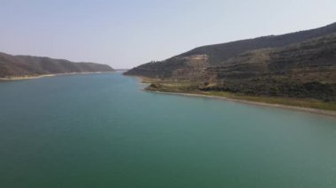 Cyprus. Kouris Reservoir. Beautiful mountain views. Lake. Summer view.
