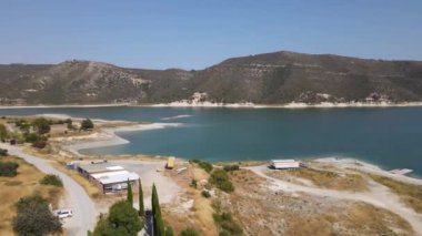 Cyprus. Kouris Reservoir. Beautiful mountain views. Lake. Summer view.